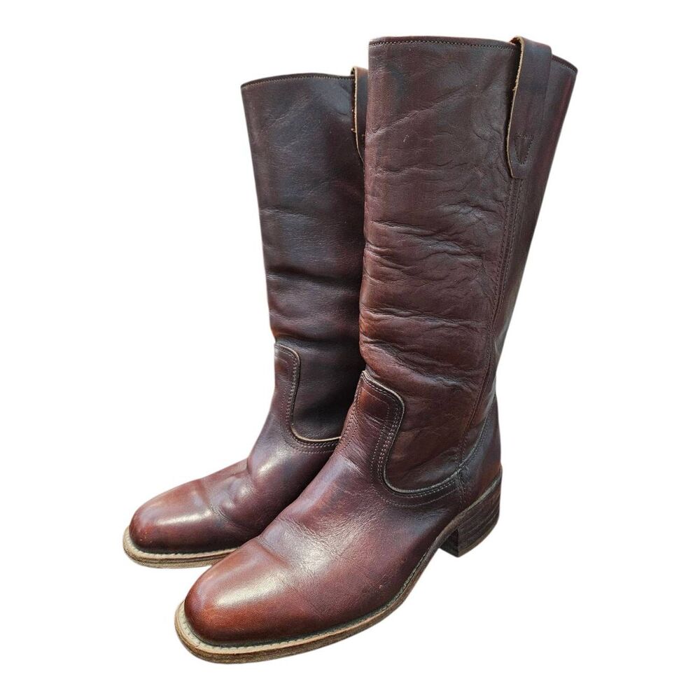Tony Lama Men's Tall Brown Leather Western Boots